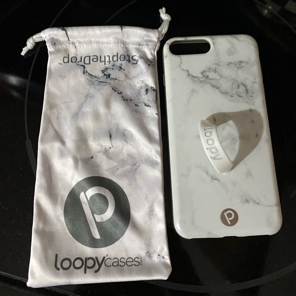 iPhone 6 / 7 / 8 Plus Loopy Case White Marble